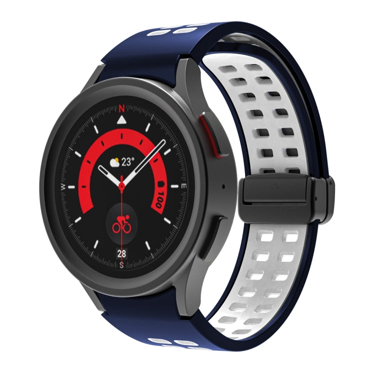 Double-row Hole Folding Buckle Silicone Watch Band, For Samsung Galaxy Watch5 Pro