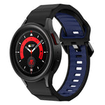 Wave Two Color Silicone Watch Band, For Samsung Galaxy Watch5 Pro