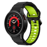 Wave Two Color Silicone Watch Band, For Samsung Galaxy Watch5 Pro