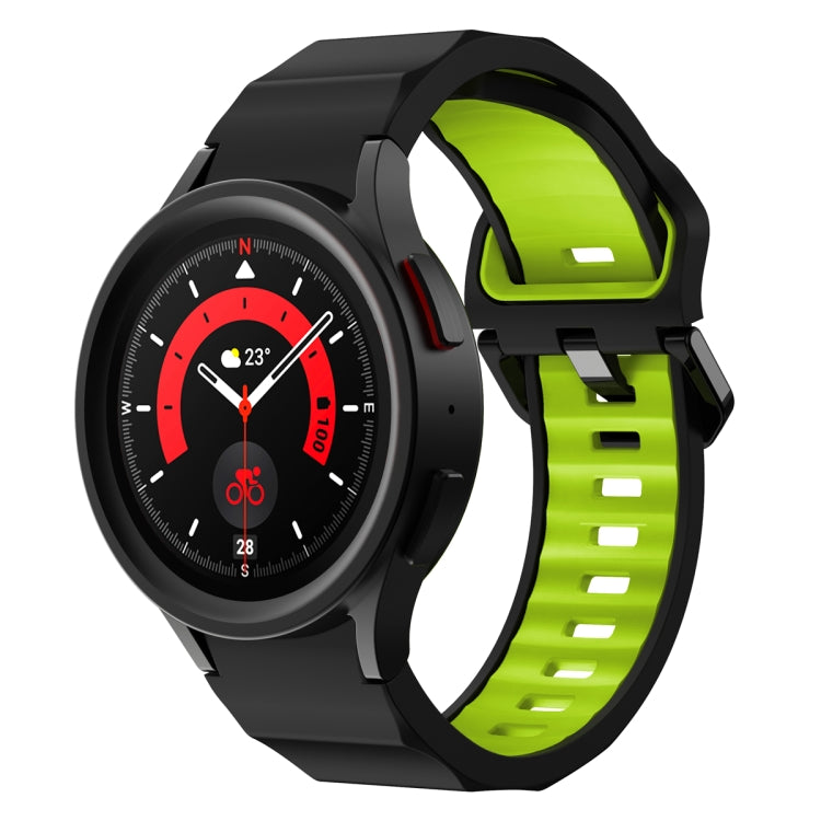 Wave Two Color Silicone Watch Band, For Samsung Galaxy Watch5 Pro