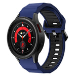 Wave Two Color Silicone Watch Band, For Samsung Galaxy Watch5 Pro
