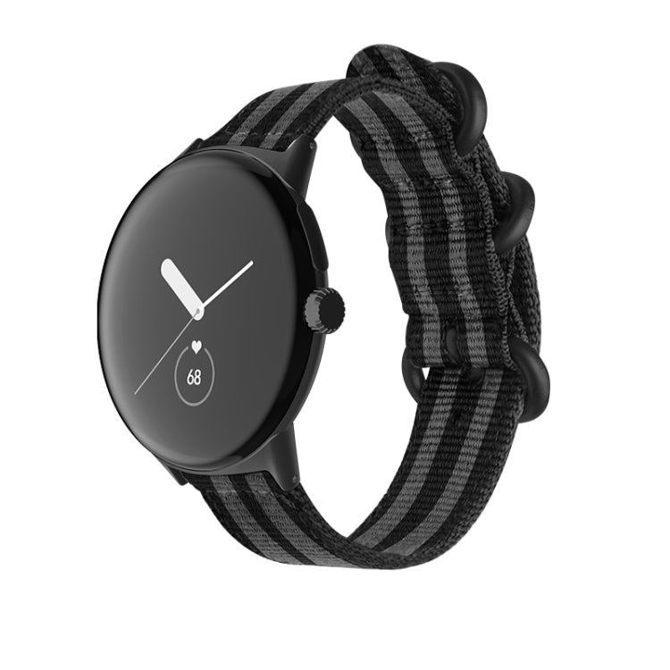 Woven Nylon Steel Buckle Watch Band, For Google Pixel Watch 4 / 3 / 2 / 1 41mm