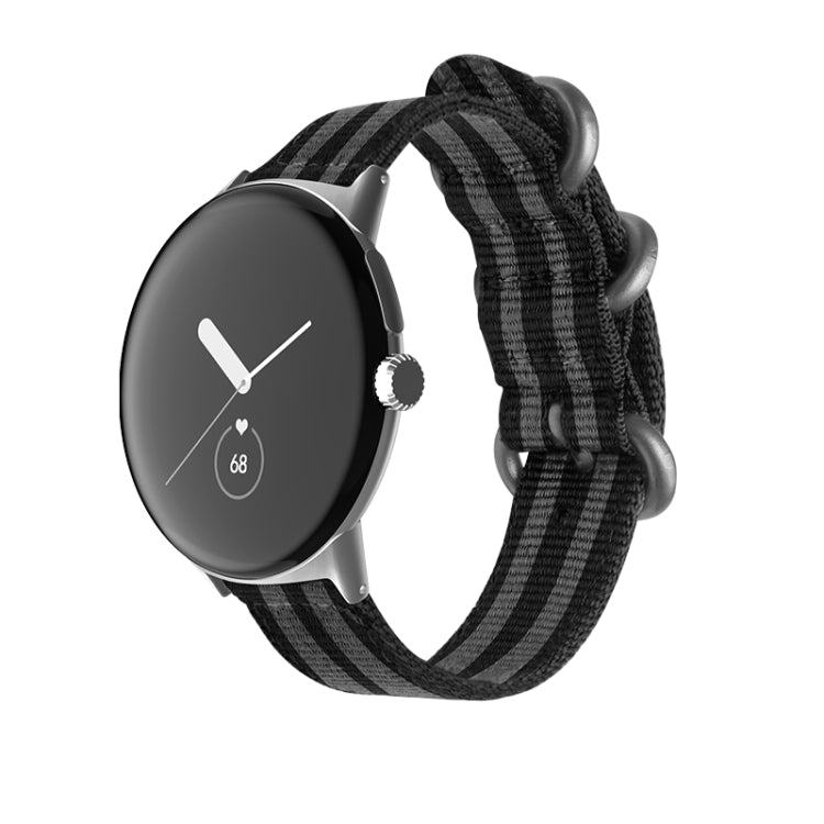 Woven Nylon Steel Buckle Watch Band, For Google Pixel Watch 4 / 3 / 2 / 1 41mm