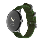 Woven Nylon Steel Buckle Watch Band, For Google Pixel Watch 4 / 3 / 2 / 1 41mm
