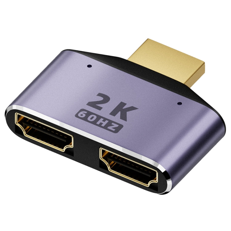 محول HDMI 2 في 1 بدقة 2K وتردد 60 هرتز مع أضواء مؤشر
