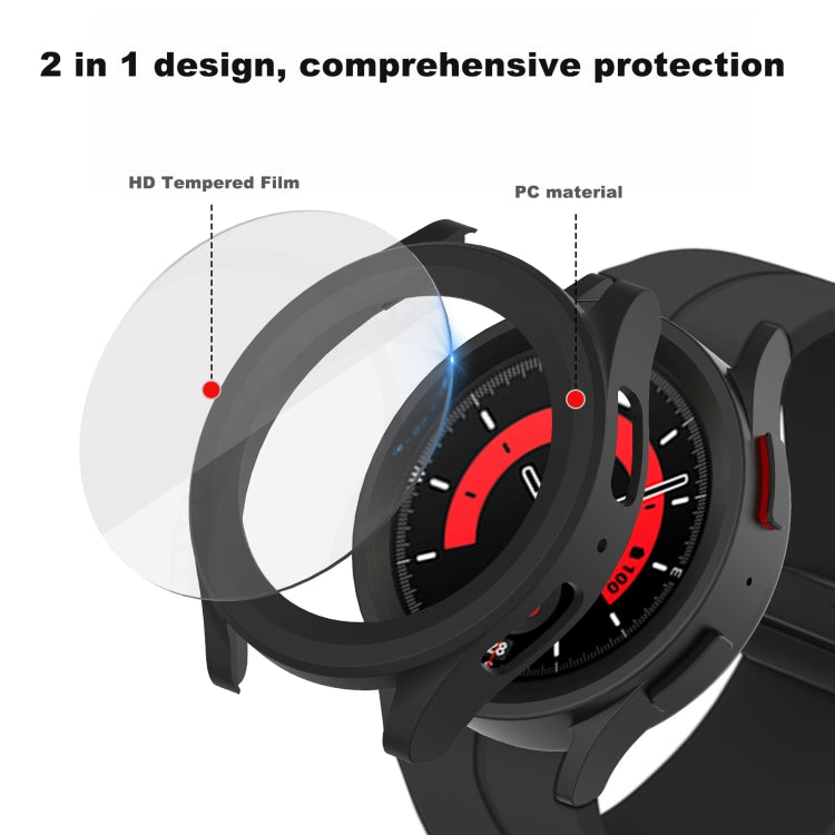 PC + Tempered Film Fuel Injection Watch Protective Case, For Samsung Galaxy Watch5 Pro 45mm