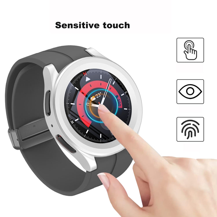 PC + Tempered Film Fuel Injection Watch Protective Case, For Samsung Galaxy Watch5 Pro 45mm