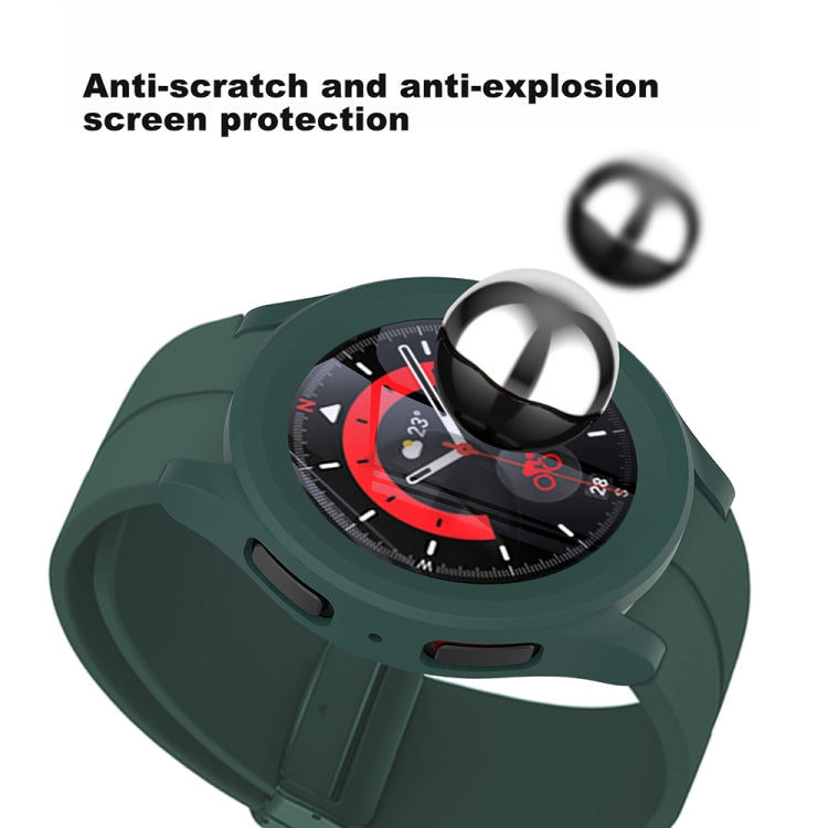 PC + Tempered Film Fuel Injection Watch Protective Case, For Samsung Galaxy Watch5 Pro 45mm