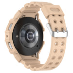 Armor Silikon-Uhrenarmband + Schutzhülle, für Samsung Galaxy Watch5 40 mm, Samsung Galaxy Watch5 44 mm, Samsung Galaxy Watch4 40 mm, Samsung Galaxy Watch4 44 mm