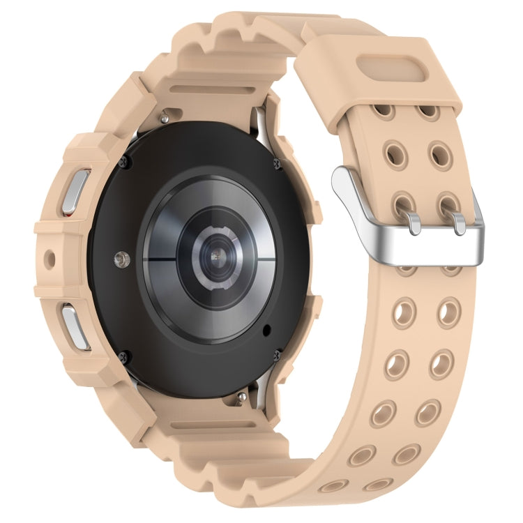 Armor Silikon-Uhrenarmband + Schutzhülle, für Samsung Galaxy Watch5 40 mm, Samsung Galaxy Watch5 44 mm, Samsung Galaxy Watch4 40 mm, Samsung Galaxy Watch4 44 mm