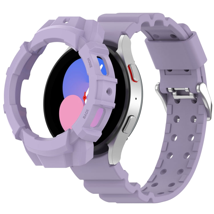 Armor Silikon-Uhrenarmband + Schutzhülle, für Samsung Galaxy Watch5 40 mm, Samsung Galaxy Watch5 44 mm, Samsung Galaxy Watch4 40 mm, Samsung Galaxy Watch4 44 mm