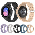 Armor Silikon-Uhrenarmband + Schutzhülle, für Samsung Galaxy Watch5 40 mm, Samsung Galaxy Watch5 44 mm, Samsung Galaxy Watch4 40 mm, Samsung Galaxy Watch4 44 mm