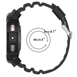 Armor Silikon-Uhrenarmband + Schutzhülle, für Samsung Galaxy Watch5 40 mm, Samsung Galaxy Watch5 44 mm, Samsung Galaxy Watch4 40 mm, Samsung Galaxy Watch4 44 mm