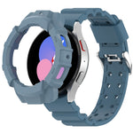 Armor Silikon-Uhrenarmband + Schutzhülle, für Samsung Galaxy Watch5 40 mm, Samsung Galaxy Watch5 44 mm, Samsung Galaxy Watch4 40 mm, Samsung Galaxy Watch4 44 mm