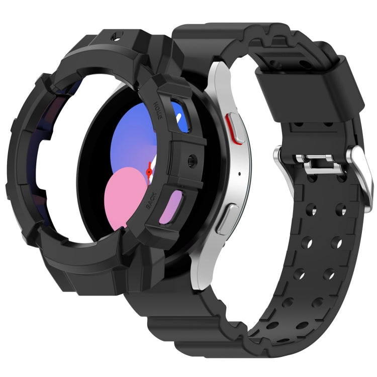 Armor Silikon-Uhrenarmband + Schutzhülle, für Samsung Galaxy Watch5 40 mm, Samsung Galaxy Watch5 44 mm, Samsung Galaxy Watch4 40 mm, Samsung Galaxy Watch4 44 mm