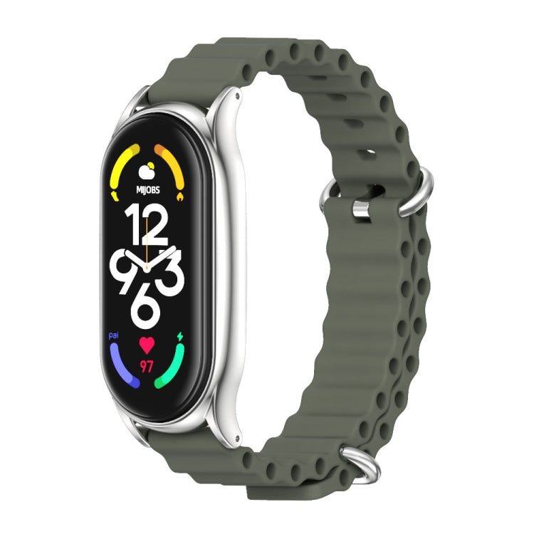 MIJOBS PLUS Marine Silicone Breathable Watch Band, For Xiaomi Mi Band 6 / 5, For Xiaomi Mi Band 7 / 7 NFC