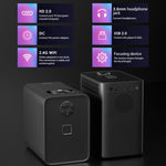 جهاز عرض محمول ذكي بنظام أندرويد S30 بدقة HD مع واي فاي، قابس أمريكي، قابس أوروبي، قابس بريطاني، قابس أسترالي