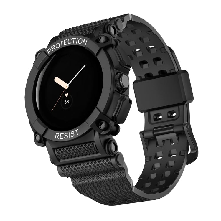 Three-proof Solid Color Integrated Watch Band, For Google Pixel Watch