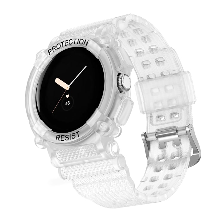 Three-proof Solid Color Integrated Watch Band, For Google Pixel Watch