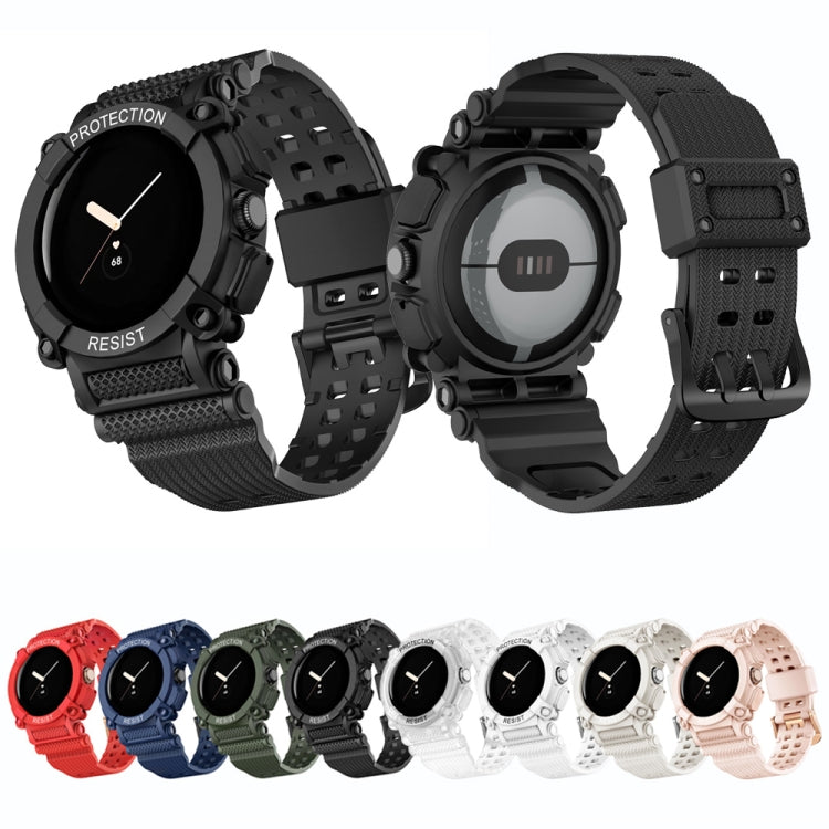 Three-proof Solid Color Integrated Watch Band, For Google Pixel Watch