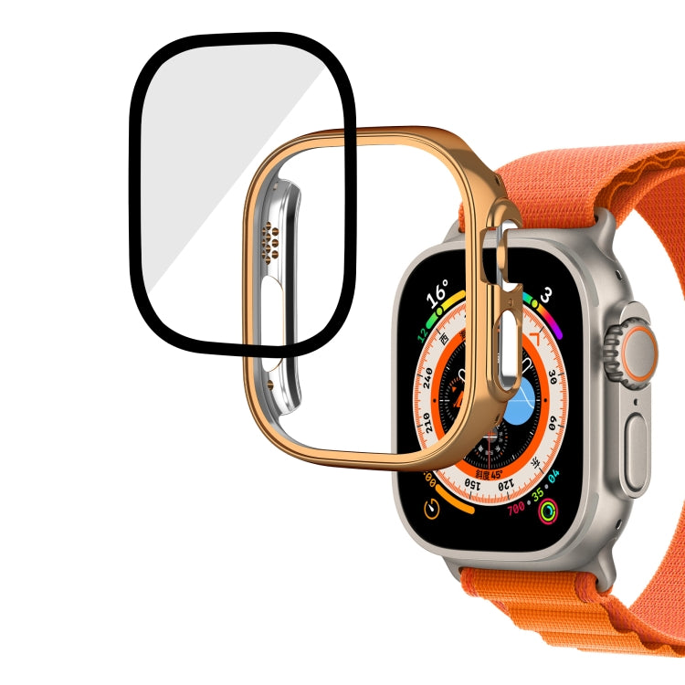 Plating Gloss PC Tempered Glass Integral Watch Case, For Apple Watch Ultra 3 / 2 / 1 49mm