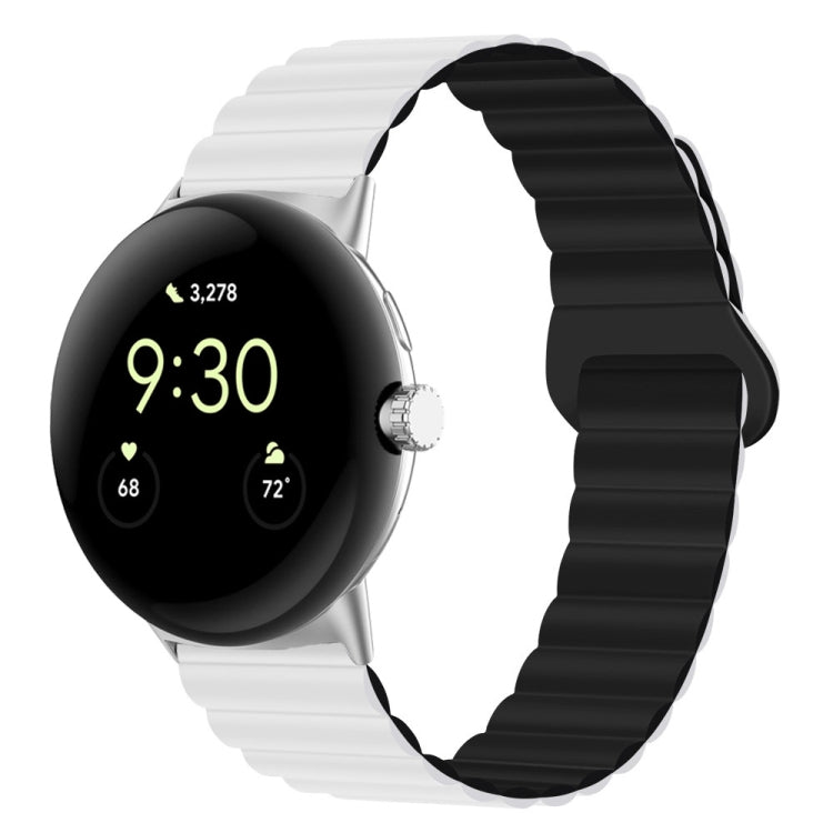 Reverse Buckle Magnetic Silicone Watch Band, For Google Pixel Watch 4 / 3 / 2 / 1 41mm
