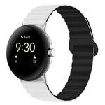 Reverse Buckle Magnetic Silicone Watch Band, For Google Pixel Watch 4 / 3 / 2 / 1 41mm