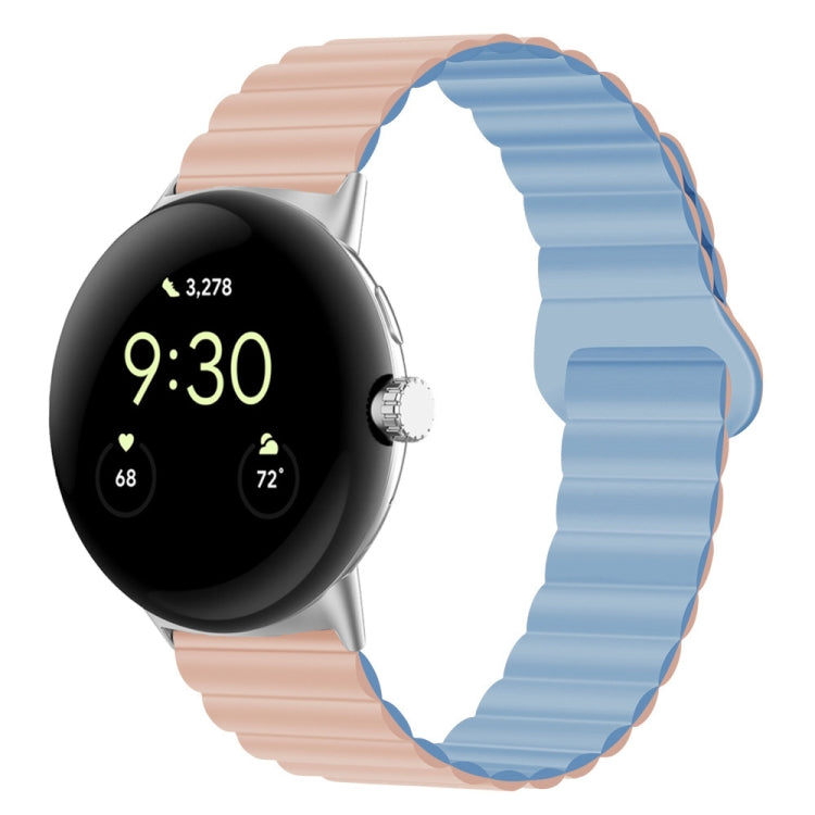 Reverse Buckle Magnetic Silicone Watch Band, For Google Pixel Watch 4 / 3 / 2 / 1 41mm