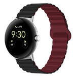Reverse Buckle Magnetic Silicone Watch Band, For Google Pixel Watch 4 / 3 / 2 / 1 41mm