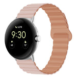 Reverse Buckle Magnetic Silicone Watch Band, For Google Pixel Watch 4 / 3 / 2 / 1 41mm