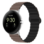 Reverse Buckle Magnetic Silicone Watch Band, For Google Pixel Watch 4 / 3 / 2 / 1 41mm