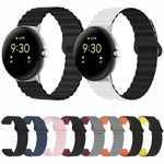 Reverse Buckle Magnetic Silicone Watch Band, For Google Pixel Watch 4 / 3 / 2 / 1 41mm