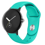 Solid Color Reverse Buckle Silicone Watch Band, For Google Pixel Watch 4 / 3 / 2 / 1 41mm