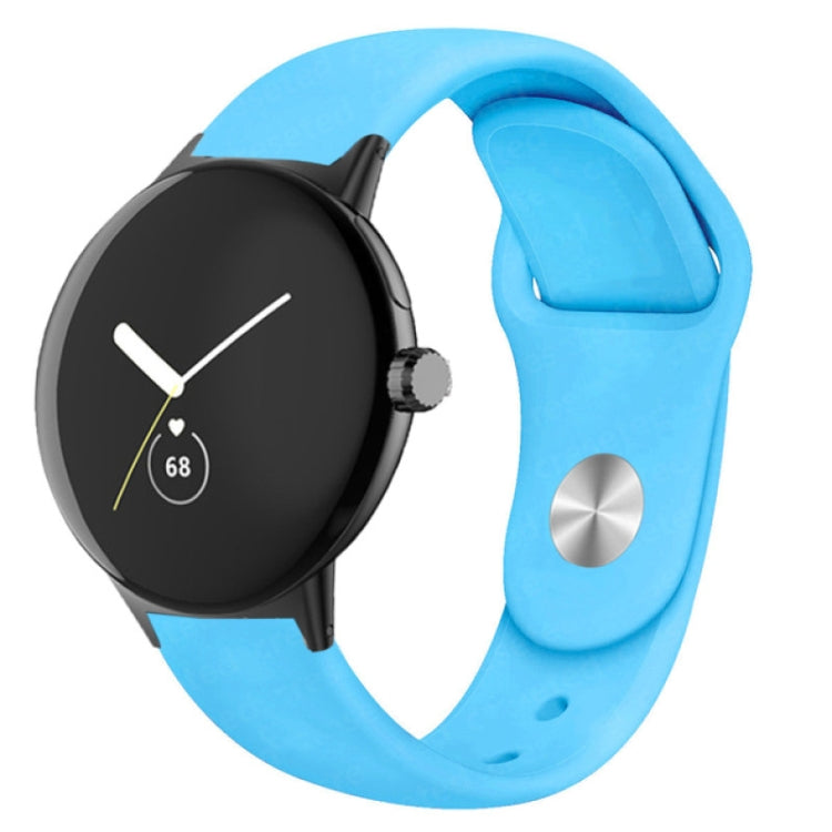 Solid Color Reverse Buckle Silicone Watch Band, For Google Pixel Watch 4 / 3 / 2 / 1 41mm