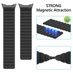 Two-section Magnetic Silicone Watch Band, For Google Pixel Watch 4 / 3 / 2 / 1 41mm