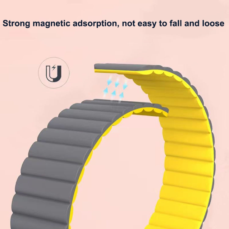 Two-section Magnetic Silicone Watch Band, For Google Pixel Watch 4 / 3 / 2 / 1 41mm