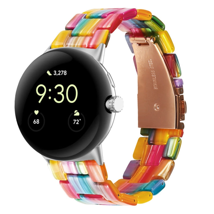 Three-beads Resin Watch Band, For Google Pixel Watch 4 / 3 / 2 / 1 41mm