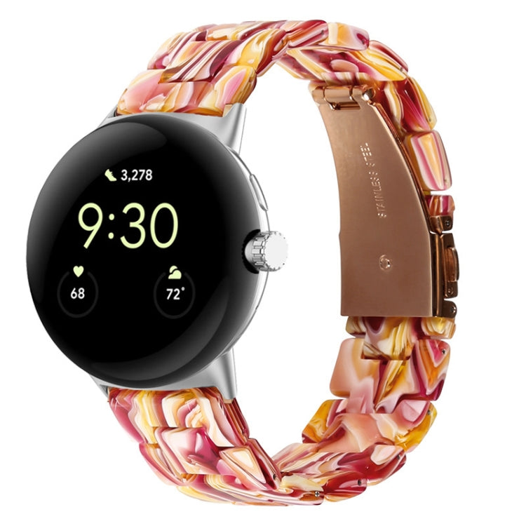 Three-beads Resin Watch Band, For Google Pixel Watch 4 / 3 / 2 / 1 41mm