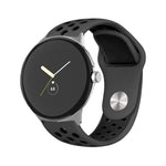 Two-color Reverse Buckle Silicone Watch Band, For Google Pixel Watch 4 / 3 / 2 / 1 41mm