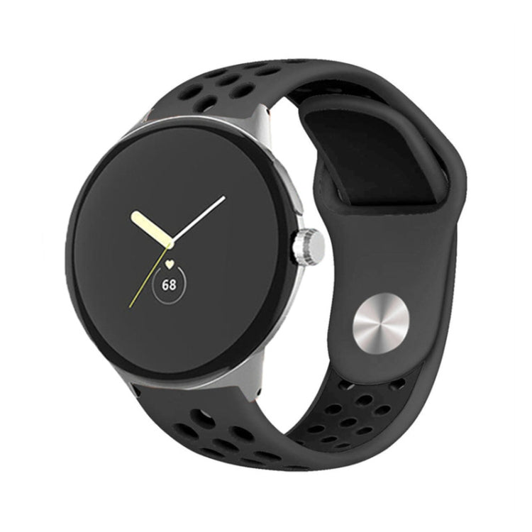 Two-color Reverse Buckle Silicone Watch Band, For Google Pixel Watch 4 / 3 / 2 / 1 41mm