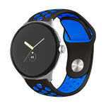Two-color Reverse Buckle Silicone Watch Band, For Google Pixel Watch 4 / 3 / 2 / 1 41mm