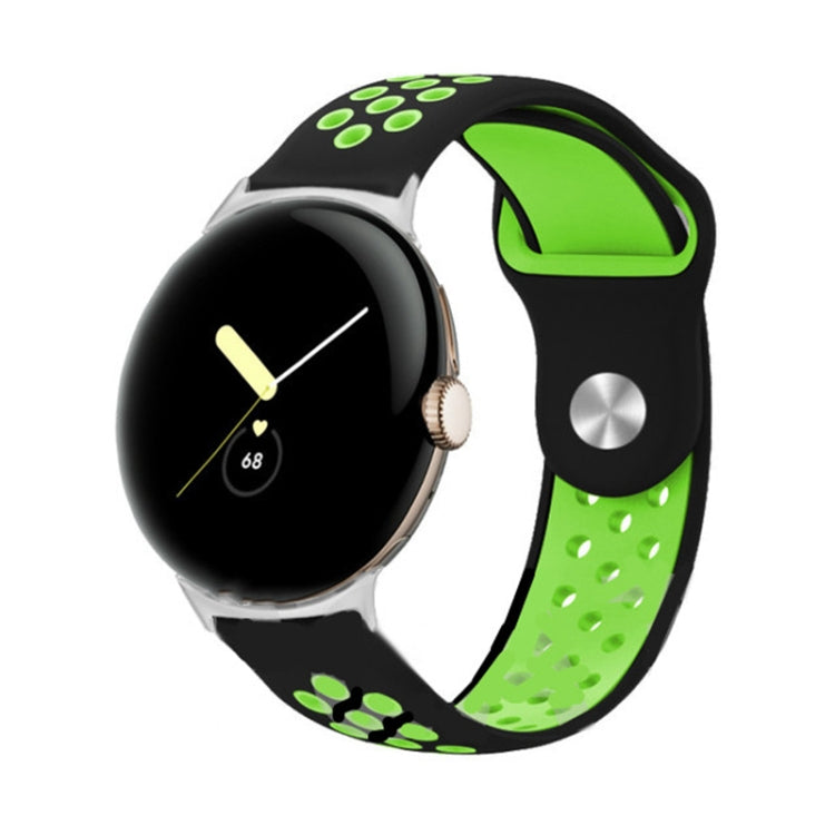 Two-color Reverse Buckle Silicone Watch Band, For Google Pixel Watch 4 / 3 / 2 / 1 41mm
