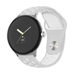 Two-color Reverse Buckle Silicone Watch Band, For Google Pixel Watch 4 / 3 / 2 / 1 41mm