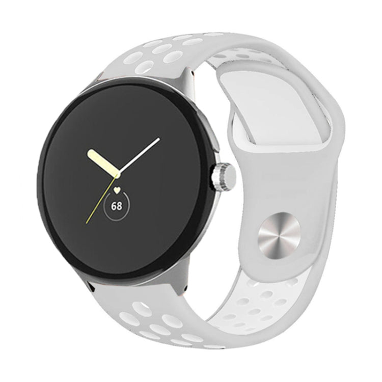 Two-color Reverse Buckle Silicone Watch Band, For Google Pixel Watch 4 / 3 / 2 / 1 41mm
