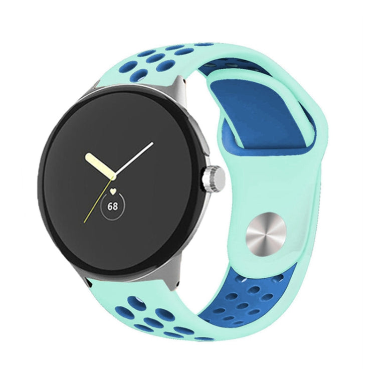 Two-color Reverse Buckle Silicone Watch Band, For Google Pixel Watch 4 / 3 / 2 / 1 41mm