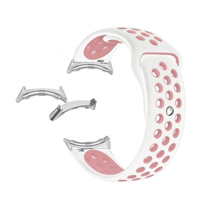 Two-color Reverse Buckle Silicone Watch Band, For Google Pixel Watch 4 / 3 / 2 / 1 41mm