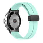Solid-color Folding Buckle Silicone Watch Band, For Google Pixel Watch 4 / 3 / 2 / 1 41mm