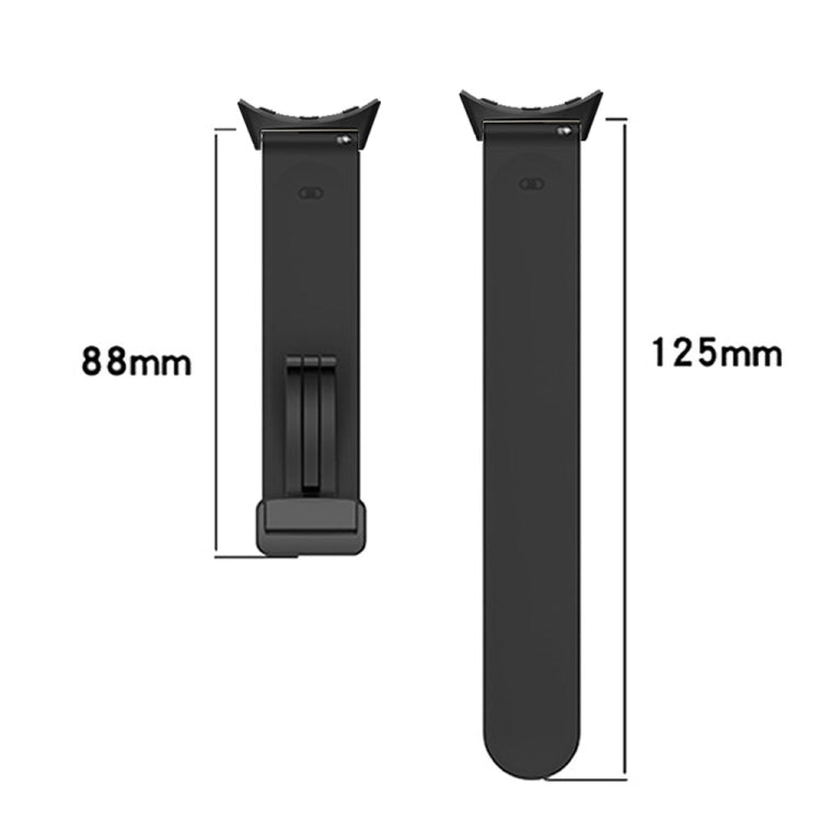 Solid-color Folding Buckle Silicone Watch Band, For Google Pixel Watch 4 / 3 / 2 / 1 41mm