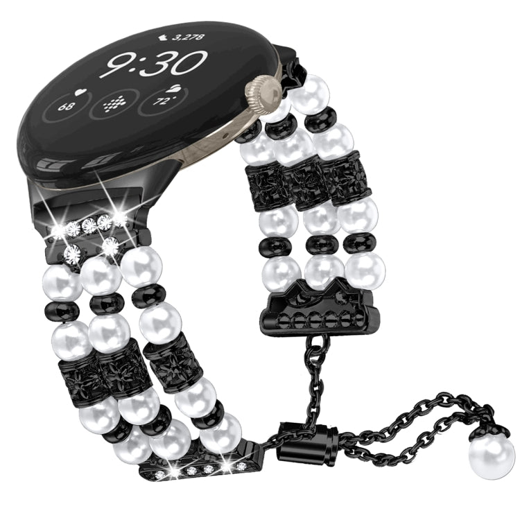 Pearl Half Bracelet Watch Band, For Google Pixel Watch 4 / 3 / 2 / 1 41mm