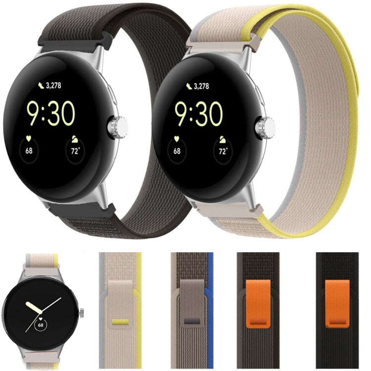 Bracelet de montre en nylon avec boucle argentée